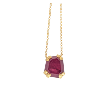 Necklace gold plated with tourmaline - Tania Drakidou