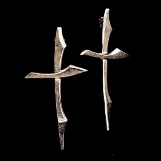 Ασημένια σκουλαρίκια σταυρός