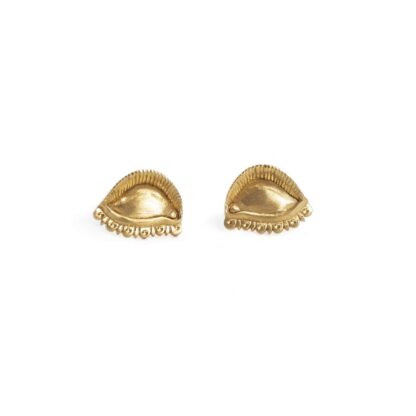 Goldplated earrings in the shape of an eye - Elsa Mouzaki