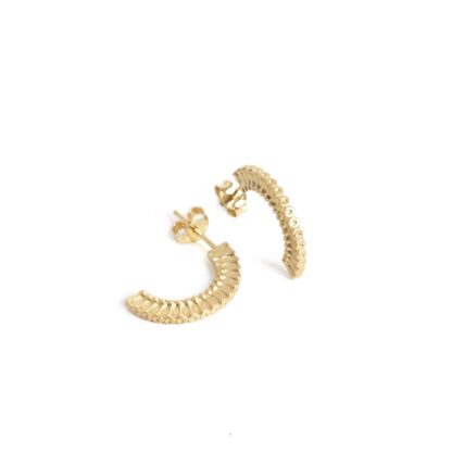 Goldplated buckle earrings - Elsa Mouzaki