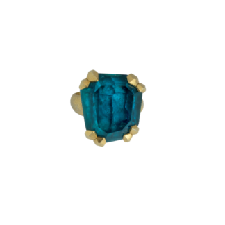 Ring gold plated with apatite