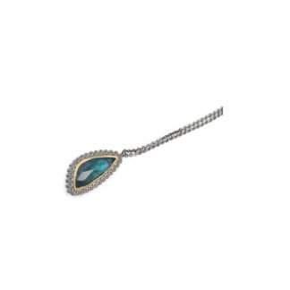 Long pendant with apatite - Elsa Mouzaki
