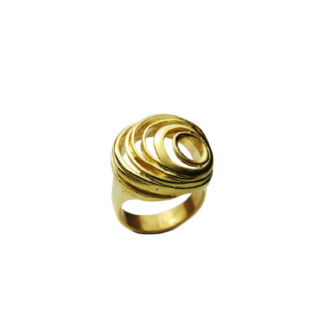 Gold plated silver ring circles - Efstathia