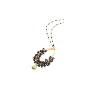 Pendant gold plated with spinel & peridot
