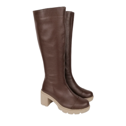 Georgia Brown Leather Boots – de.bour