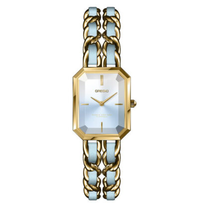 Γυναικείο ρολόι χρυσό γαλάζιο - VASSIA KOSTARA FOR GREGIO