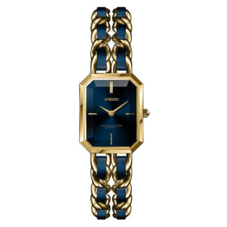 Γυναικείο ρολόι χρυσό μπλε - VASSIA KOSTARA FOR GREGIO